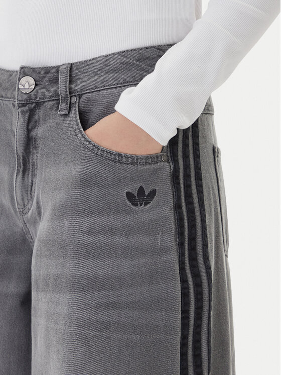 adidas adidas Blugi adicolor Denim Adilenium JV7455 Gri Wide Leg