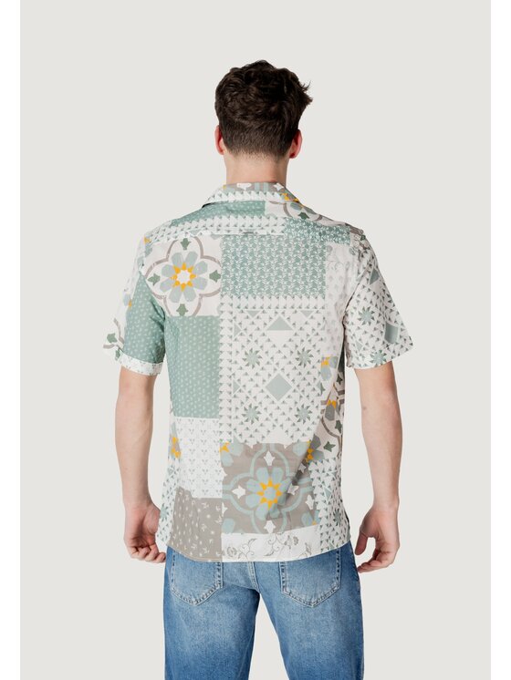 Antony Morato Antony Morato Πουκάμισο HONOLULU STRAIGHT FIT WITH LOGOED METAL BADGE Πράσινο Straight Fit