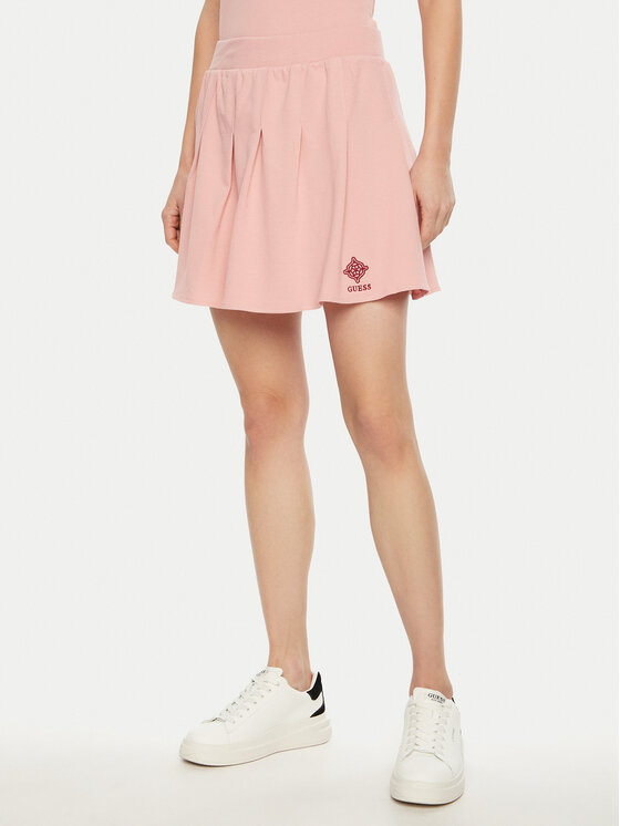 Guess Guess Mini sukně V5RD00 KCOK1 Růžová Regular Fit