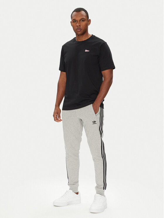 adidas adidas Spodnie dresowe adicolor 3-Stripes JY1387 Szary Slim Fit
