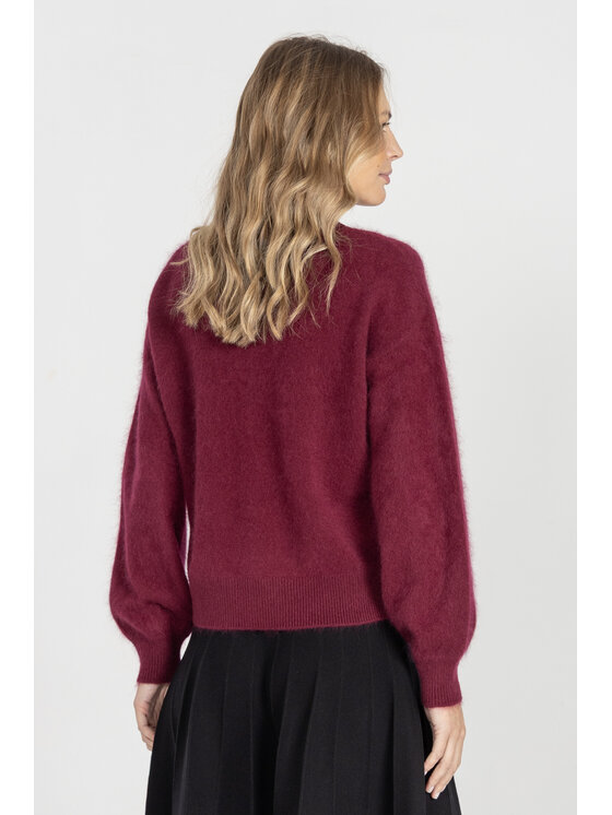 Deni Cler Milano Deni Cler Milano Sweter T-DC-S451-E5-90-39-1 Bordowy Regular Fit