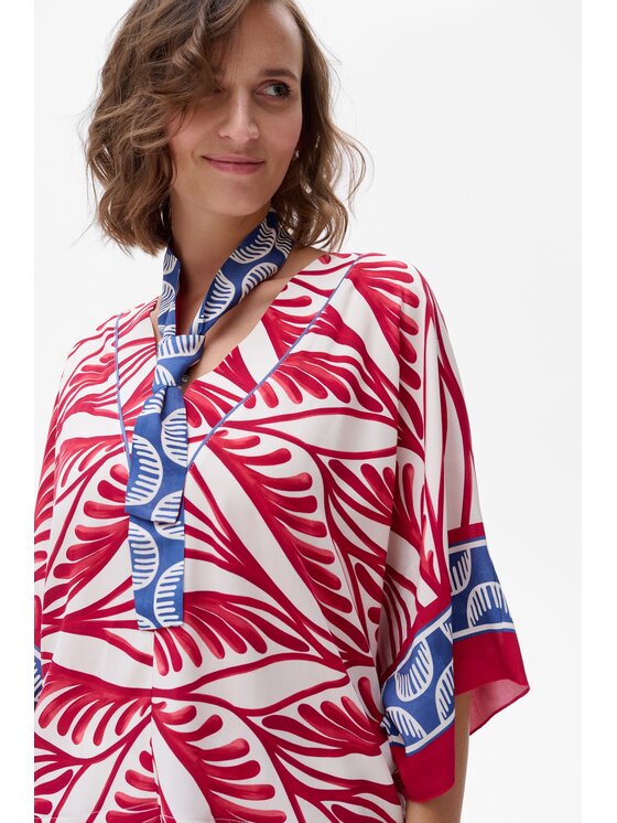 blue shadow blue shadow Bluzka Skala Czerwony Regular Fit