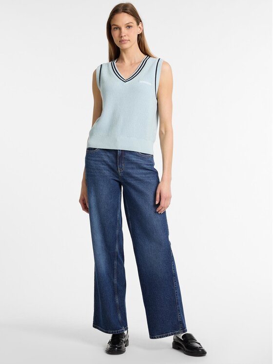 Guess Jeans Guess Jeans Svetr 173689 Modrá Classic Fit