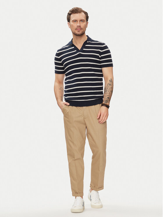 Brave Soul Brave Soul Тениска с яка и копчета MK-162CANNES Бял Straight Fit