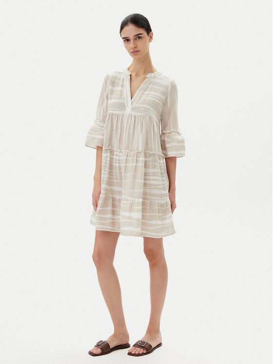 Vero Moda Vero Moda Letní šaty Dicthe 10225127 Béžová Loose Fit