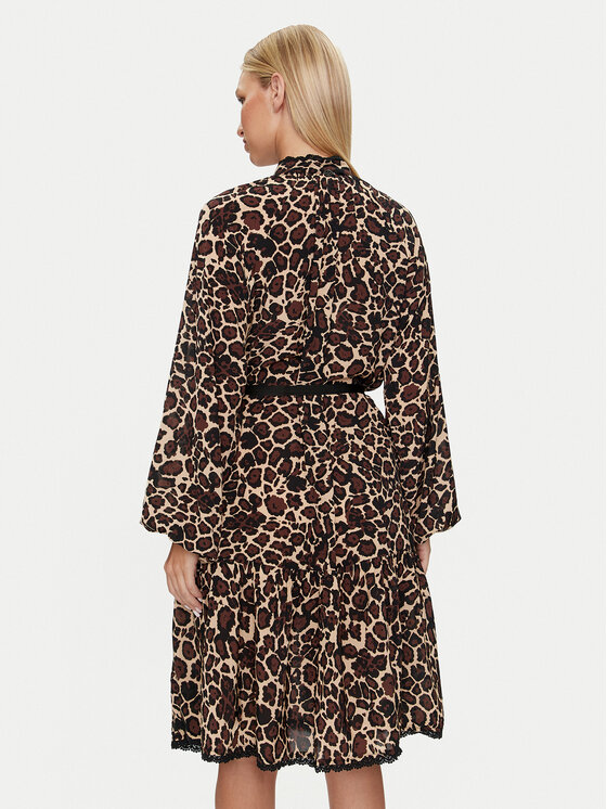 REPLAY Replay Sukienka codzienna W9113 .000.74994 Brązowy Loose Fit