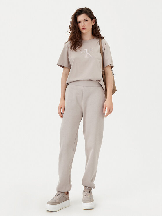 Calvin Klein Jeans Calvin Klein Jeans Majica Monologo J20J224798 Siva Relaxed Fit