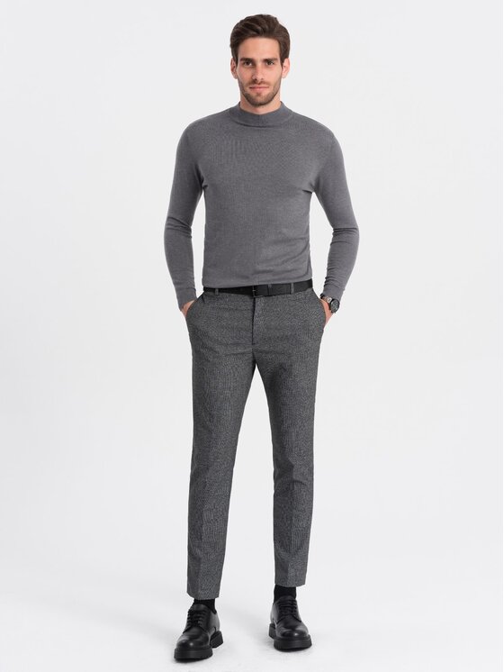Ombre Ombre Svetr OM-SWTN-0100 Šedá Fitting Fit