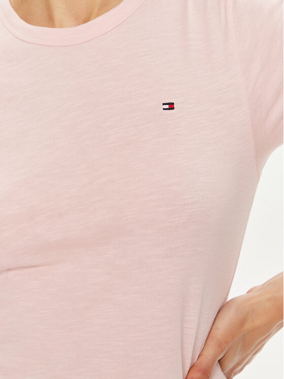 Tommy Hilfiger Tommy Hilfiger Majica 1985 WW0WW37857 Roza Slim Fit