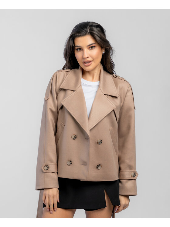 Salme Salme Prechodný kabát Bona Hnedá Regular Fit