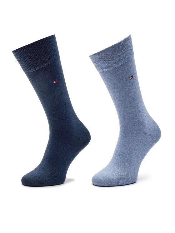 Tommy Hilfiger Tommy Hilfiger 2er-Set hohe Herrensocken 371111134 Blau