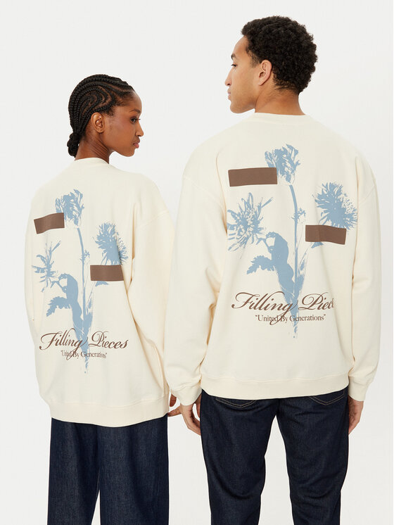 Filling Pieces Filling Pieces Majica dugih rukava Unisex Gardener 7459985 Écru Regular Fit