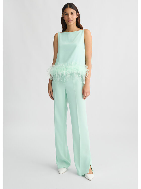 Liu Jo Liu Jo Pantaloni di tessuto CA5145T3970X0687 Verde Regular Fit