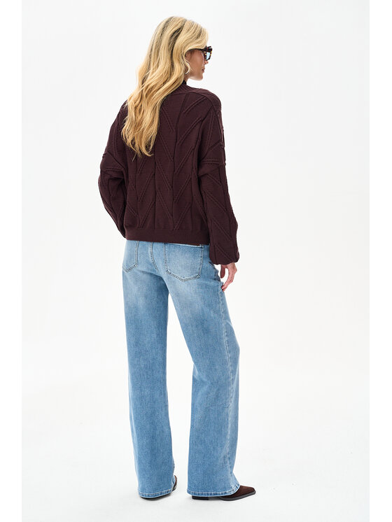blue shadow blue shadow Kardigan Bosin Brązowy Regular Fit