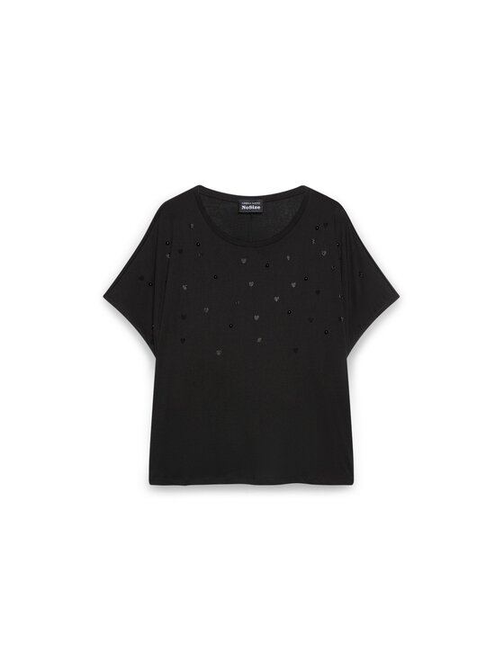 Fiorella Rubino Fiorella Rubino T-Shirt G020E000361N033 Czarny Over Fit