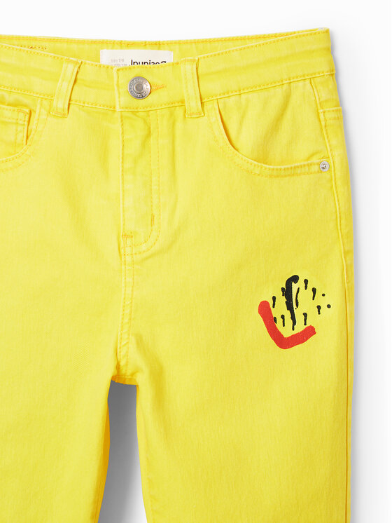 Desigual Desigual Jeans hlače 23SGDD03 Rumena Regular Fit