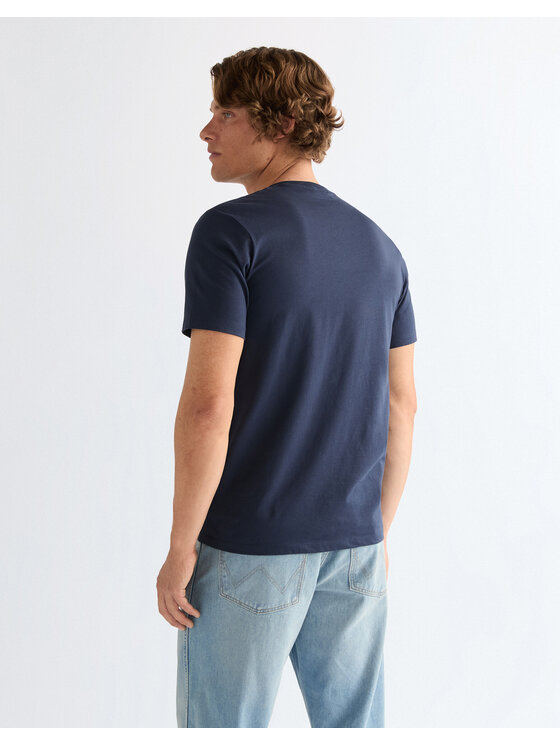 Wrangler Wrangler T-Shirt EMBROIDERY TEE Niebieski Regular Fit