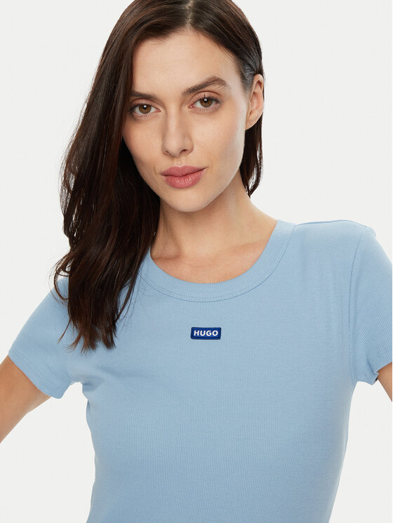 HUGO HUGO T-Shirt Easy 50523924 Niebieski Slim Fit