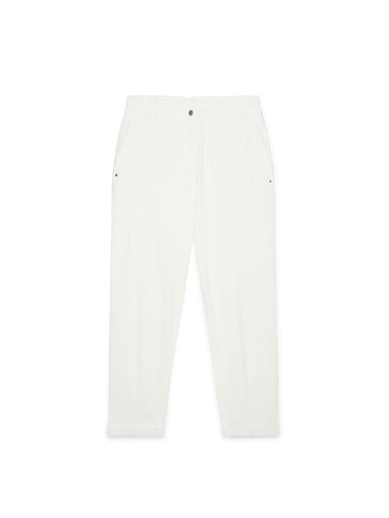 Fiorella Rubino Fiorella Rubino Spodnie materiałowe P706T005159N011 Biały Regular Fit