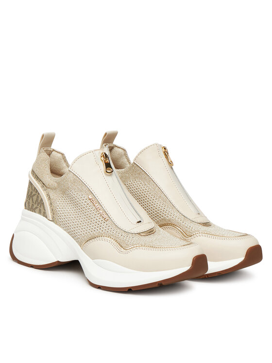 MICHAEL Michael Kors MICHAEL Michael Kors Sneakersy Zuma Mixed-Media Trainer 43F5ZUFP2L Złoty