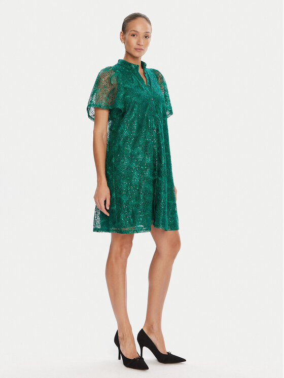 Bruuns Bazaar Bruuns Bazaar Sukienka koktajlowa Palm Philly BBW4541 Zielony Loose Fit
