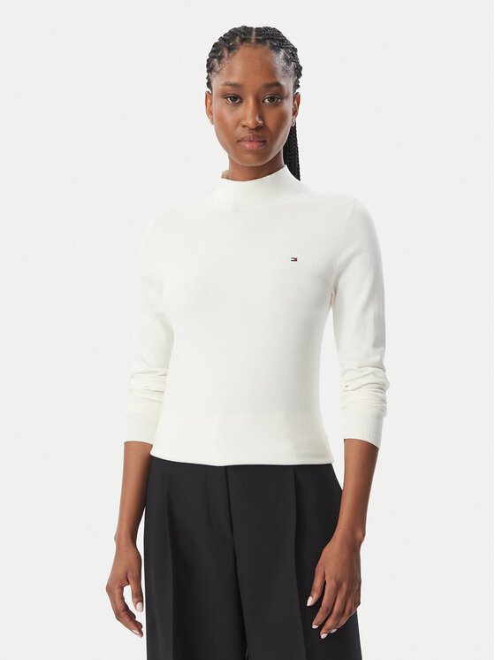 Tommy Hilfiger Tommy Hilfiger Pulover WW0WW51383 Crem Slim Fit