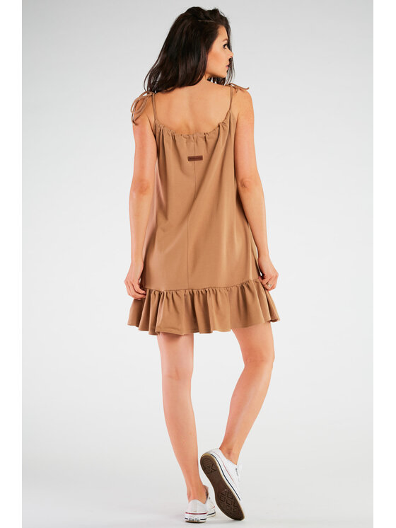 Infinite You Infinite You Sukienka letnia M251 Beżowy Basic Fit