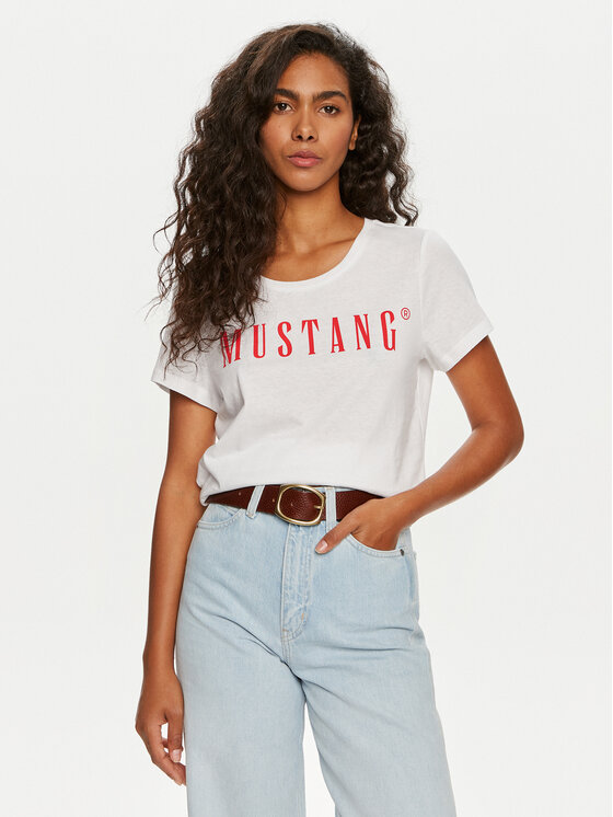 Mustang Mustang T-Shirt Alma 1013933 Bílá Regular Fit