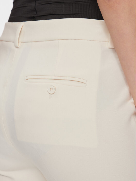 Weekend Max Mara Weekend Max Mara Pantaloni di tessuto Rana 2415131021 Écru Slim Fit