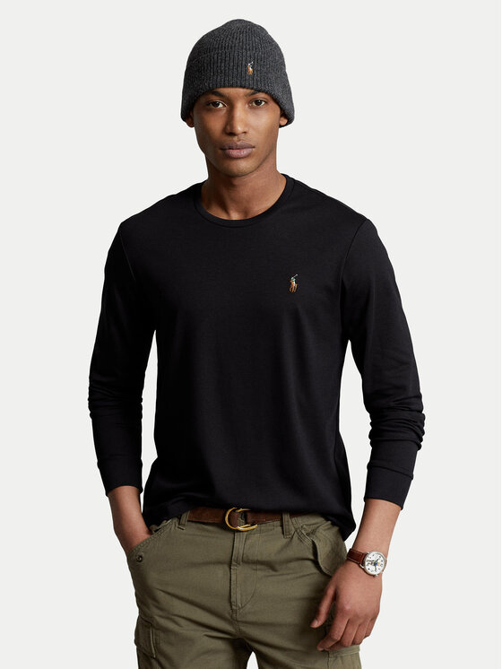 Polo Ralph Lauren Polo Ralph Lauren S dlouhým rukávem 710760121 Černá Slim Fit