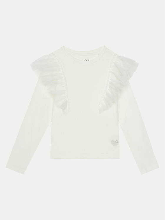 OVS OVS Blūze 2135810 Écru Regular Fit
