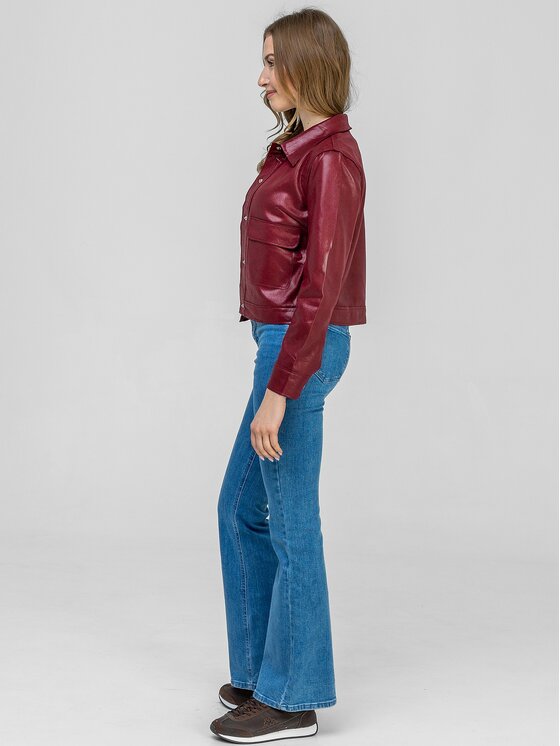 Perso Perso Prechodná bunda BLE262676F Bordová Regular Fit