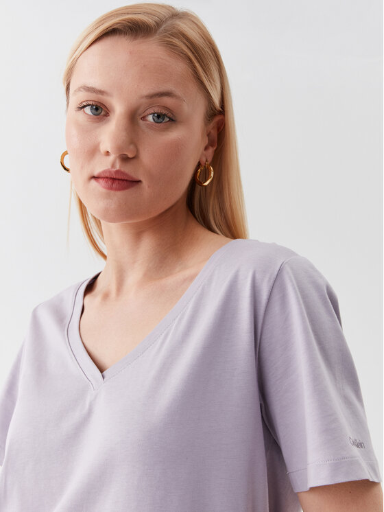 Calvin Klein Calvin Klein Tričko K20K205338 Fialová Relaxed Fit