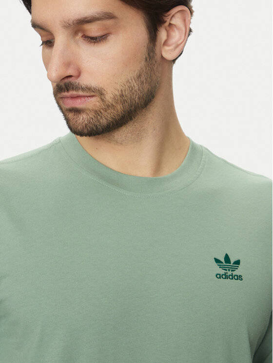adidas adidas Tričko Trefoil Essentials JC9993 Zelená Regular Fit