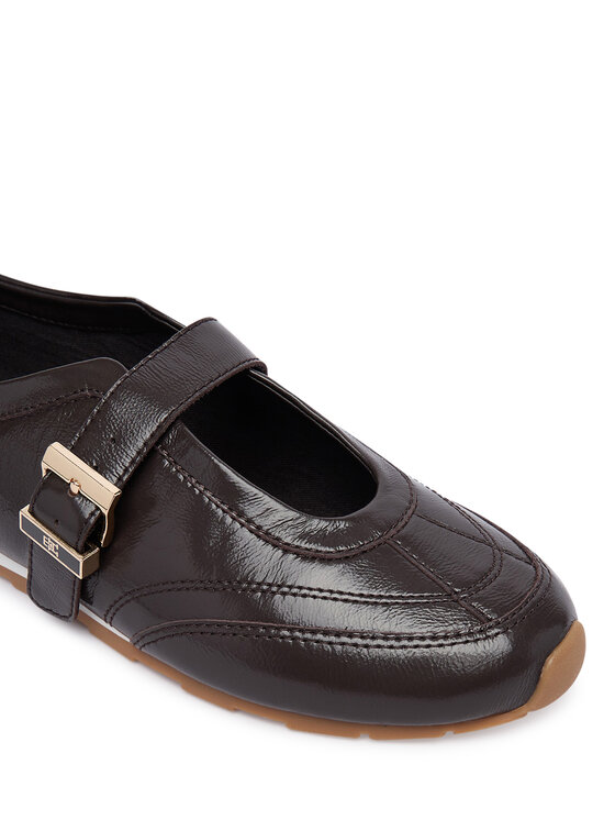 Tommy Hilfiger Tommy Hilfiger Μπαλαρίνες Bella Ballet Mary Jane FW0FW09416 Καφέ