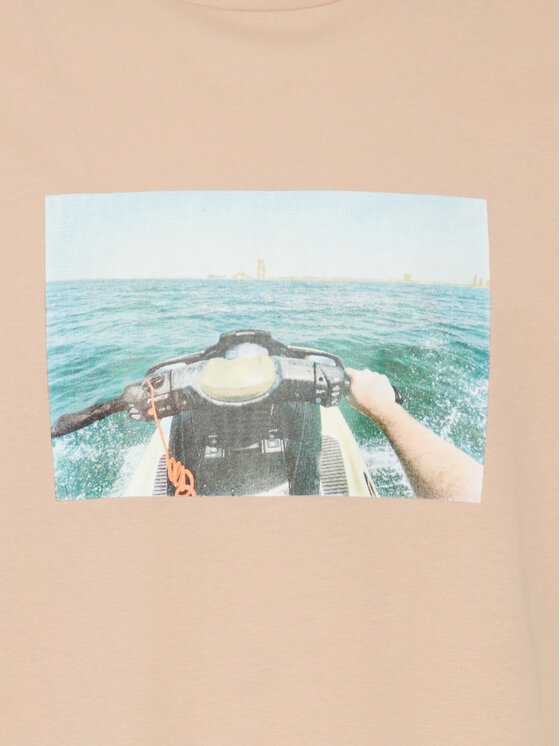 Solid Solid T-krekls 21108237 Bēšs Regular Fit