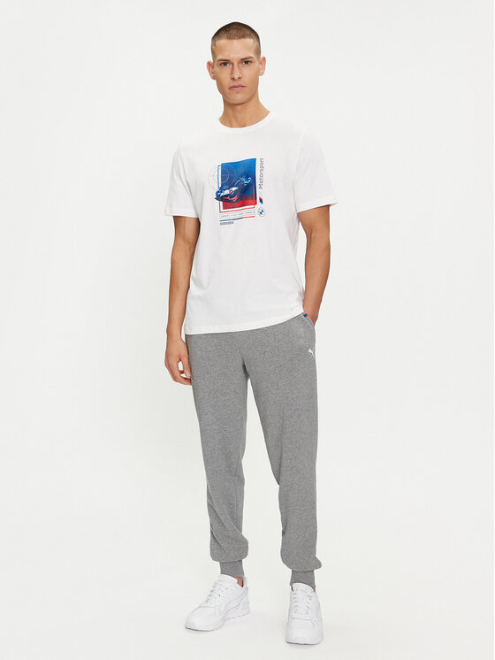 Puma Puma T-Shirt BMW MMS Car Graphic 624158 Biały Regular Fit