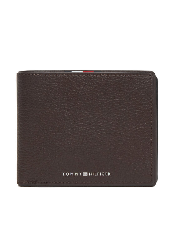 Tommy Hilfiger Tommy Hilfiger Голям мъжки портфейл Th Corp Cc & Coin AM0AM13740 Кафяв
