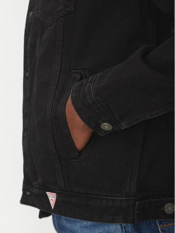 Guess Jeans Guess Jeans Geacă de blugi M4BN38 D5EK2 Negru Regular Fit