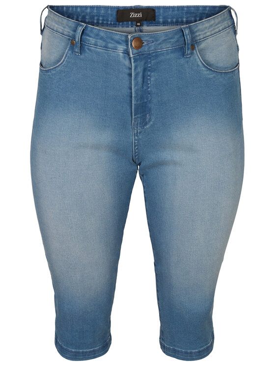 Zizzi Zizzi Capri hlače O10305H Modra Slim Fit