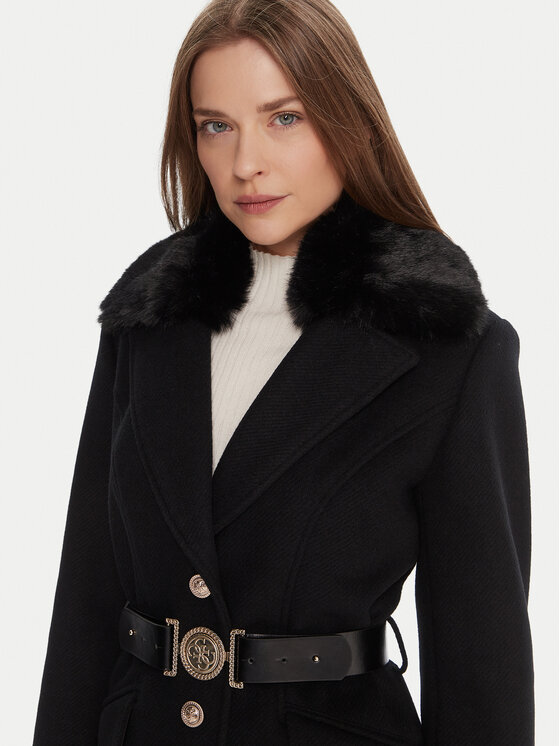 Guess Guess Átmeneti kabát W5BL25 W2672 Fekete Regular Fit
