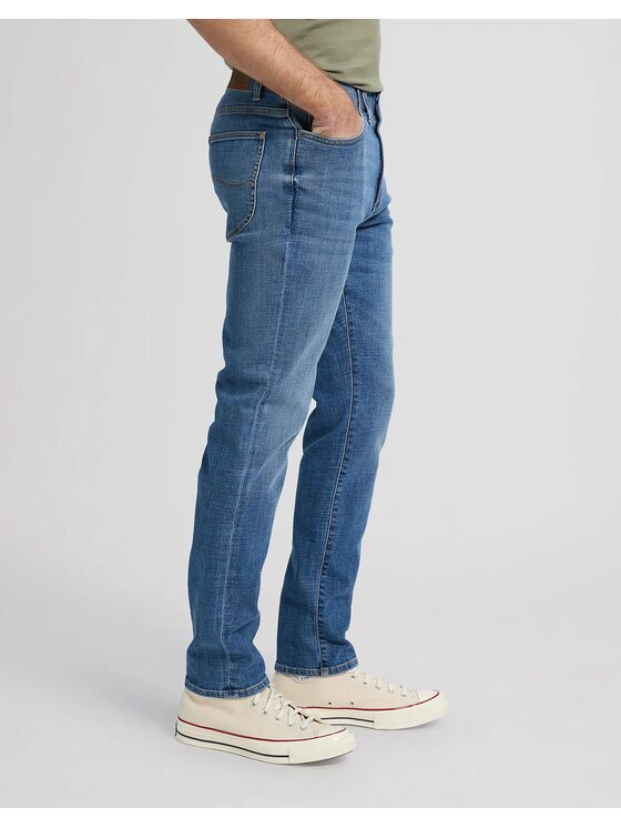 Lee Lee Spodnie materiałowe SLIM FIT MVP Niebieski Slim Fit