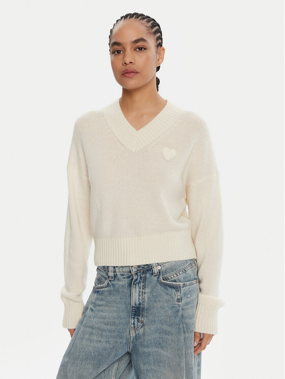 HUGO HUGO Pulover Scutie_B 50543059 Écru Regular Fit