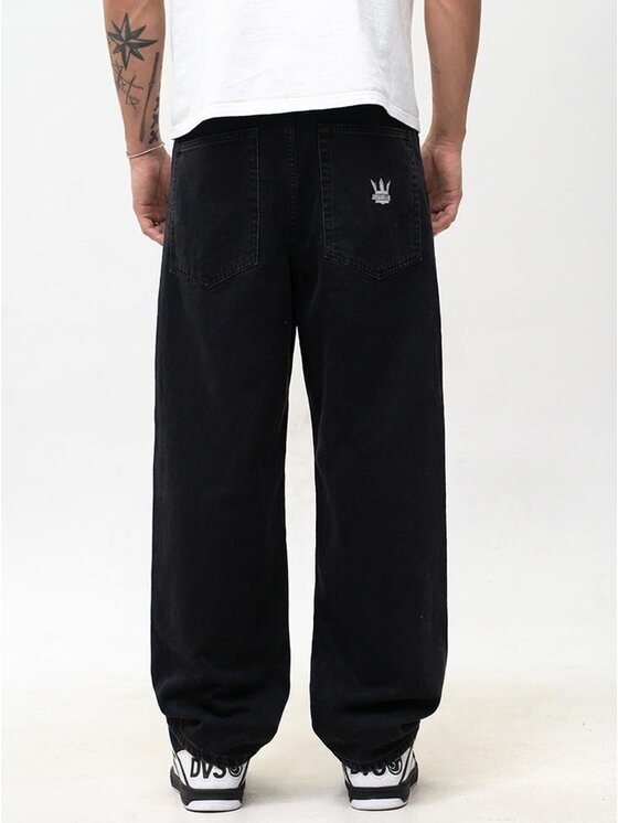 Jigga Wear Jigga Wear Jeansy Szerokie luźne streetwear Szerokie luźne streetwear 129221 Czarny Baggy Fit