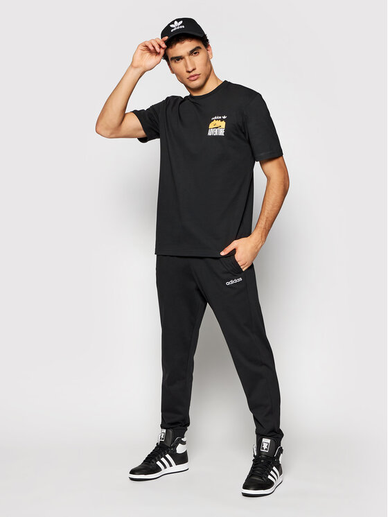 adidas Футболка Adventure Mountain Back Print GN2367 Чорний Regular Fit |  Modivo.ua