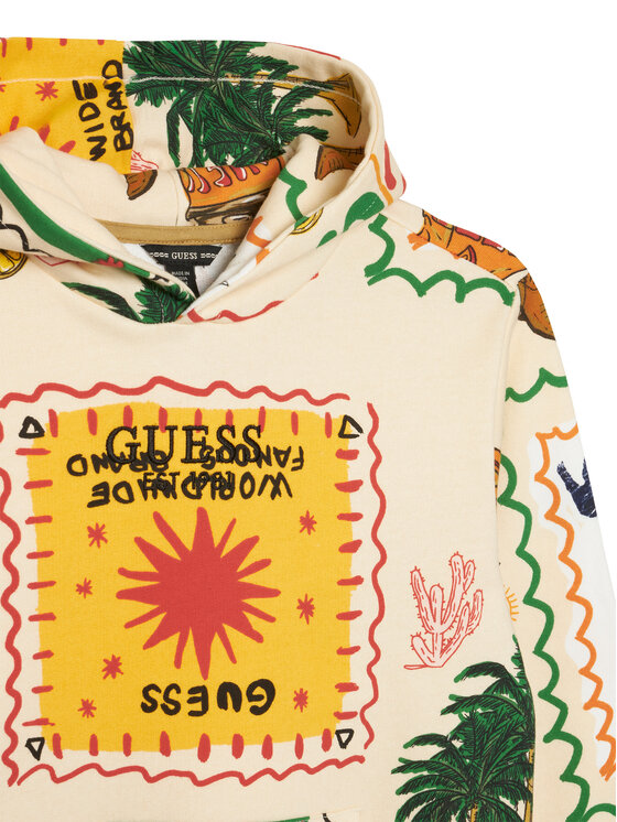 Guess Guess Mikina L6GQ03 KA6R4 Béžová Regular Fit