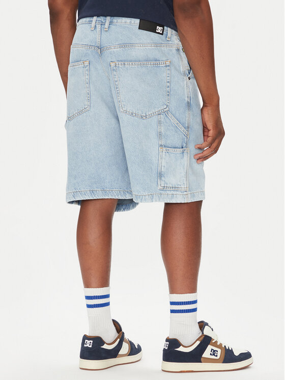 DC DC Szorty jeansowe Carpenter ADYDS03022 Błękitny Baggy Fit