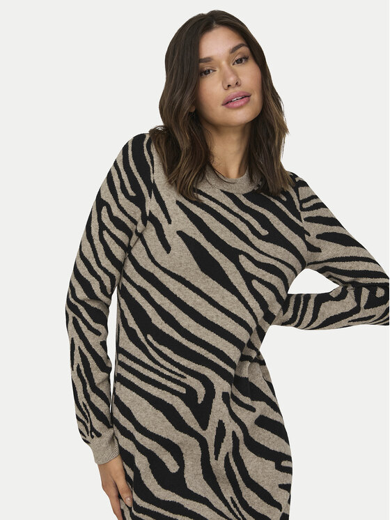 ONLY ONLY Vestito di maglia Jenni 15321988 Marrone Regular Fit