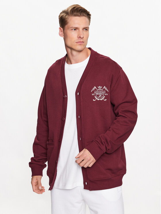 adidas Kardigāns Graphics Archive Cardigan IC5772 Sarkans Regular Fit