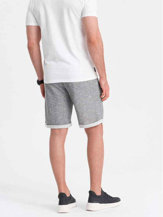 Ombre Ombre Szorty materiałowe OM-SRSK-0116 Szary Loose Fit